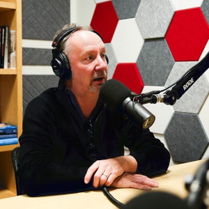 Mark Blyth recording podcast